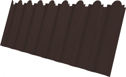 Профнастил С20B фигурный Grand Line 0,45 Drap RR 32 темно-коричневый