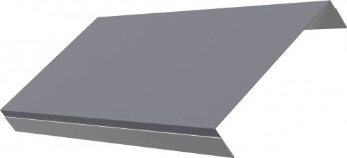 Ламель обратная 150 забора жалюзи Техас Grand Line 0,5 ПЭ слим RAL 7004 сигнальный серый