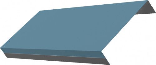 Ламель обратная 125 забора жалюзи Техас Grand Line 0,45 Drap ТХ RAL 5024 пастельно-синий