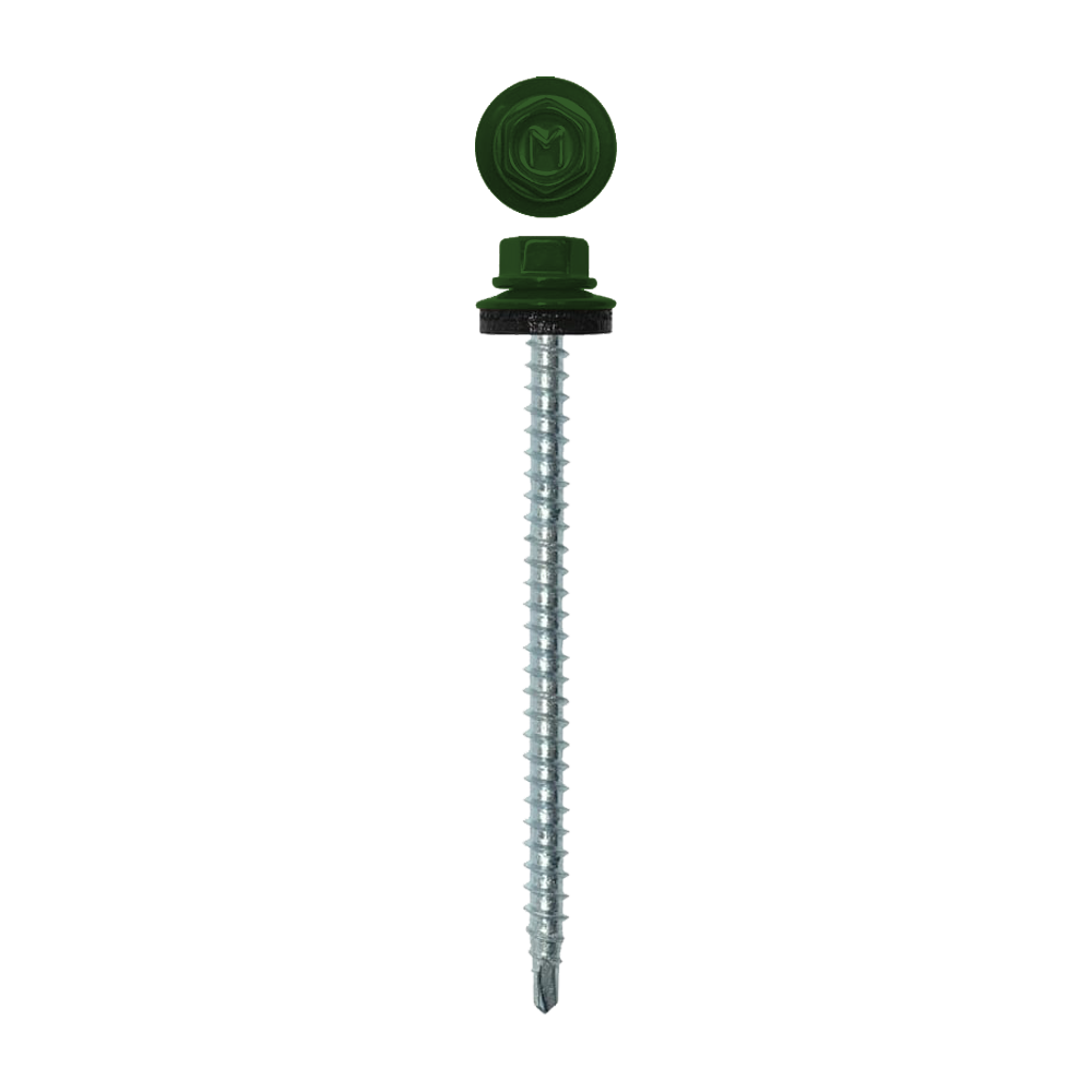 Саморез кровельный Daxmer 4,8х80 (100шт) сверло №1 RAL 6002