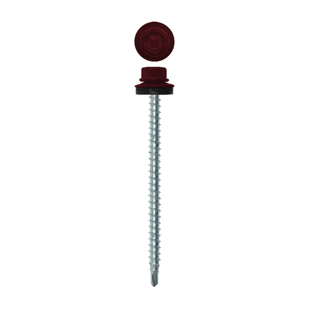 Саморез кровельный Daxmer 4,8х80 (100шт) сверло №1 RAL 3005