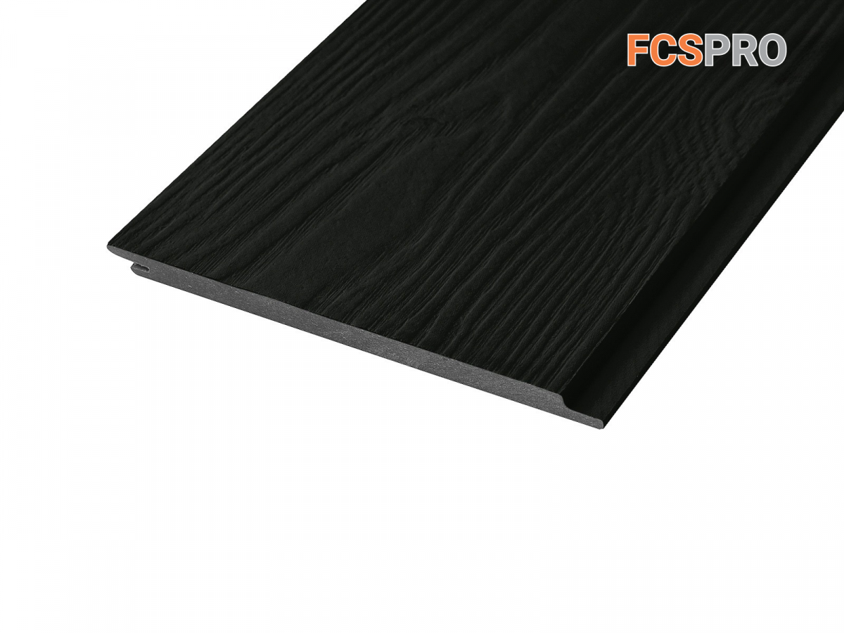 Фиброцементный сайдинг 190х10мм FCSPRO Wood Click F50 темный минерал (3м)