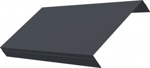 Ламель обратная 150 забора жалюзи Техас Grand Line 0,45 Drap TwinColor RAL 7024 мокрый асфальт