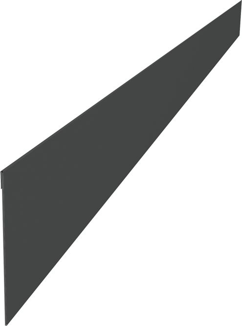 Ламель забора жалюзи Палермо стартовая/финишная для калиток и ворот Grand Line 0,5 PurLite матовый RAL 7016 антрацитово-серый