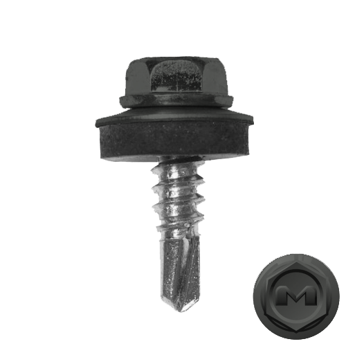 Саморез по металлу Daxmer 5,5х19 RAL 7005 (250) сверло №3
