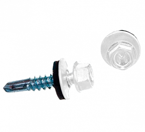 Саморез по металлу Daxmer 5,5х25 RAL 9003 (250) сверло №3