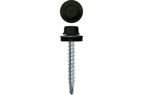 Саморез кровельный Daxmer 4,8х29 (250шт) сверло №1 RAL 6007