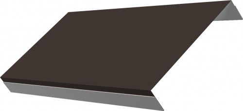 Ламель обратная 150 забора жалюзи Техас Grand Line 0,5 Сатин матовый ТХ RR 32 темно-коричневый