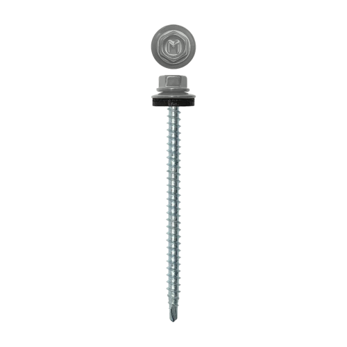 Саморез кровельный Daxmer 4,8х80 (100шт) сверло №1 RAL 7035