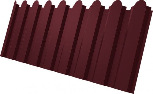 Профнастил С20A фигурный Grand Line 0,45 Drap ТХ RAL 3005 красное вино