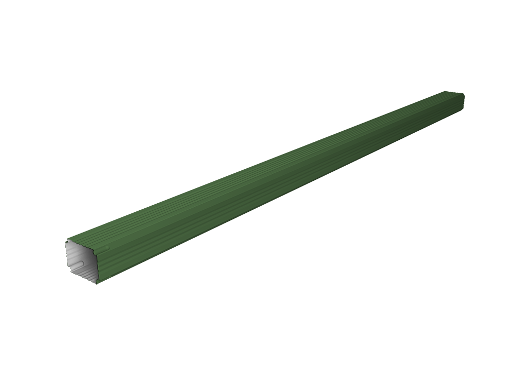 Труба гофрированная Vortex в2 76х102х3000мм RAL 6002 лиственно-зеленый