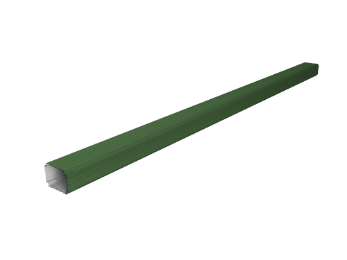Труба гофрированная Vortex в2 76х102х3000мм RAL 6002 лиственно-зеленый