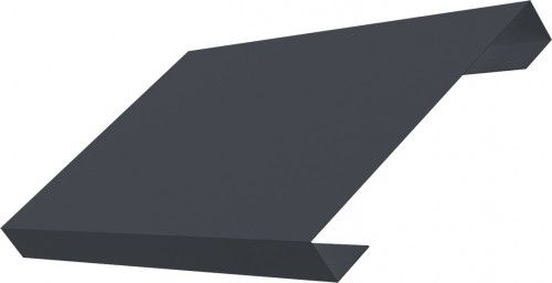 Ламель лицевая 150 забора жалюзи Техас Grand Line 0,5 Velur RAL 7024 мокрый асфальт