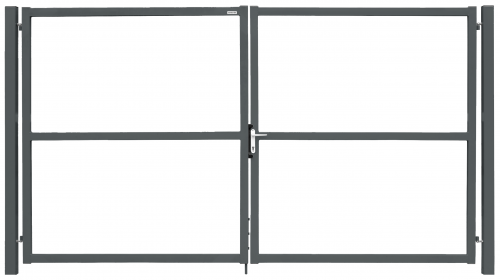 Ворота Colority цинк с замком 2,0х4,0 RAL 7012