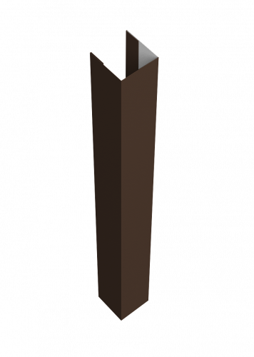 Стойка для забора жалюзи Техас Grand Line для монтажа с крепежным вкладышем 0,45 Drap СТ RAL 8017 шоколад (2м)