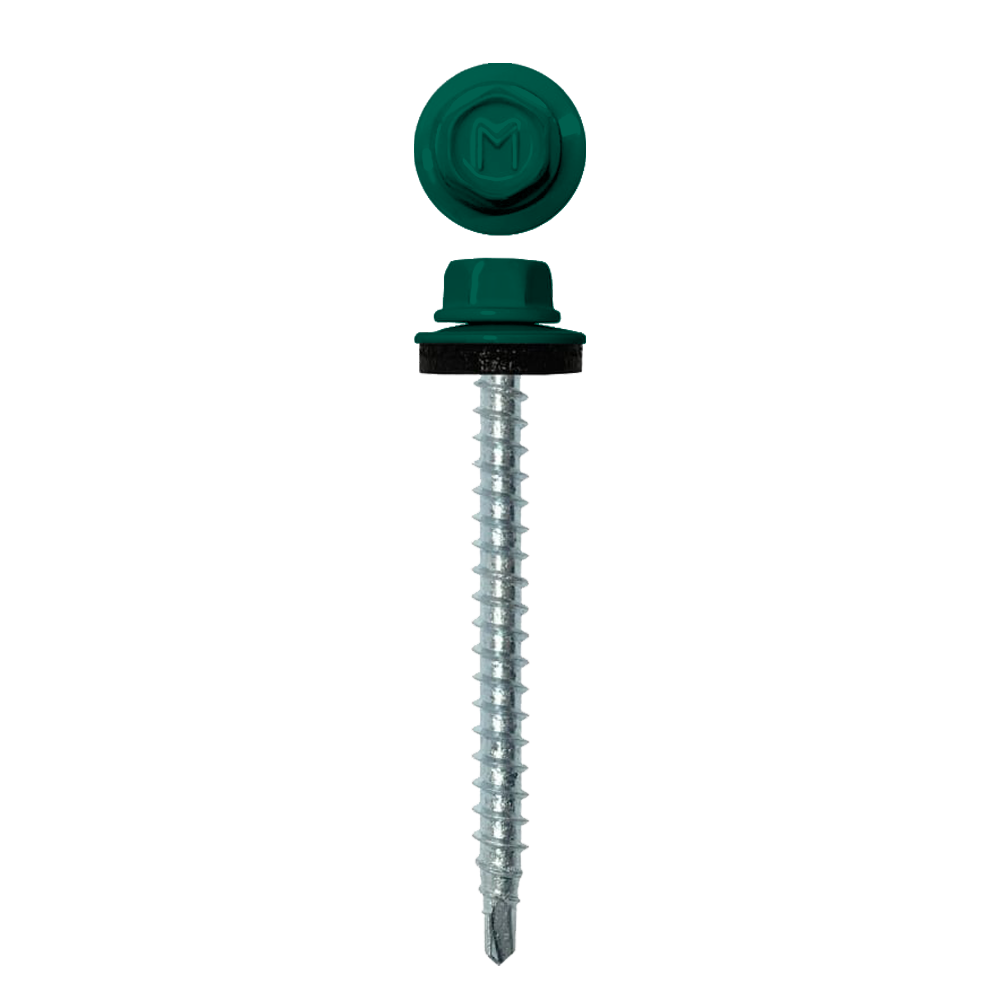 Саморез кровельный Daxmer 4,8х50 (150шт) сверло №1 RAL 6026