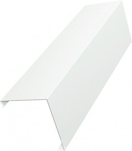 Декоративная накладка на столб универсальная угловая 80х80 для забора жалюзи Grand Line 0,45 ПЭ двухсторонний RAL 9003 сигнальный белый (1,8м)