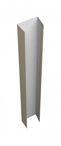 Крепежная планка верхняя для забора жалюзи Техас Grand Line 0,45 Drap ТХ RAL 1015 светлая слоновая кость (1,8м)