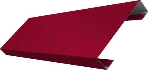 Ламель лицевая 100 забора жалюзи Техас Grand Line 0,45 ПЭ RAL 3003 рубиново-красный