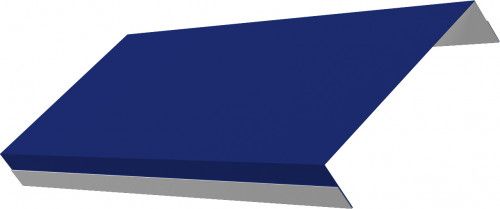 Ламель обратная 125 забора жалюзи Техас Grand Line 0,45 ПЭ RAL 5002 ультрамариново-синий