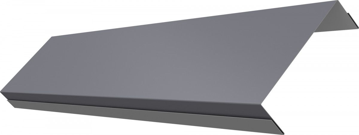 Ламель обратная 100 забора жалюзи Техас Grand Line 0,5 ПЭ RAL 7004 сигнальный серый