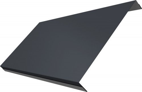 Ламель обратная 200 забора жалюзи Техас Grand Line 0,5 Полидэкстер RAL 7024 мокрый асфальт