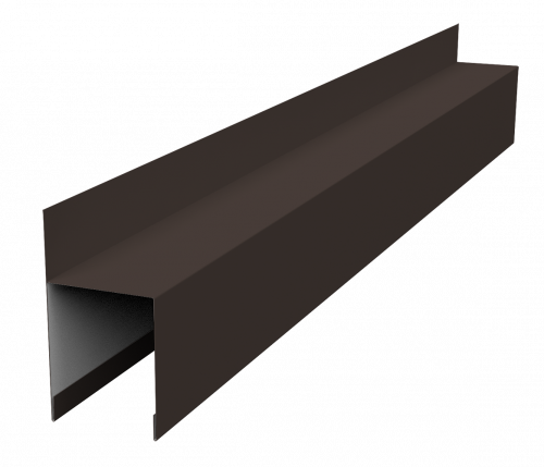 Планка опорная составная внешняя для забора жалюзи Палермо Grand Line 0,45 Drap RR 32 темно-коричневый (2м)