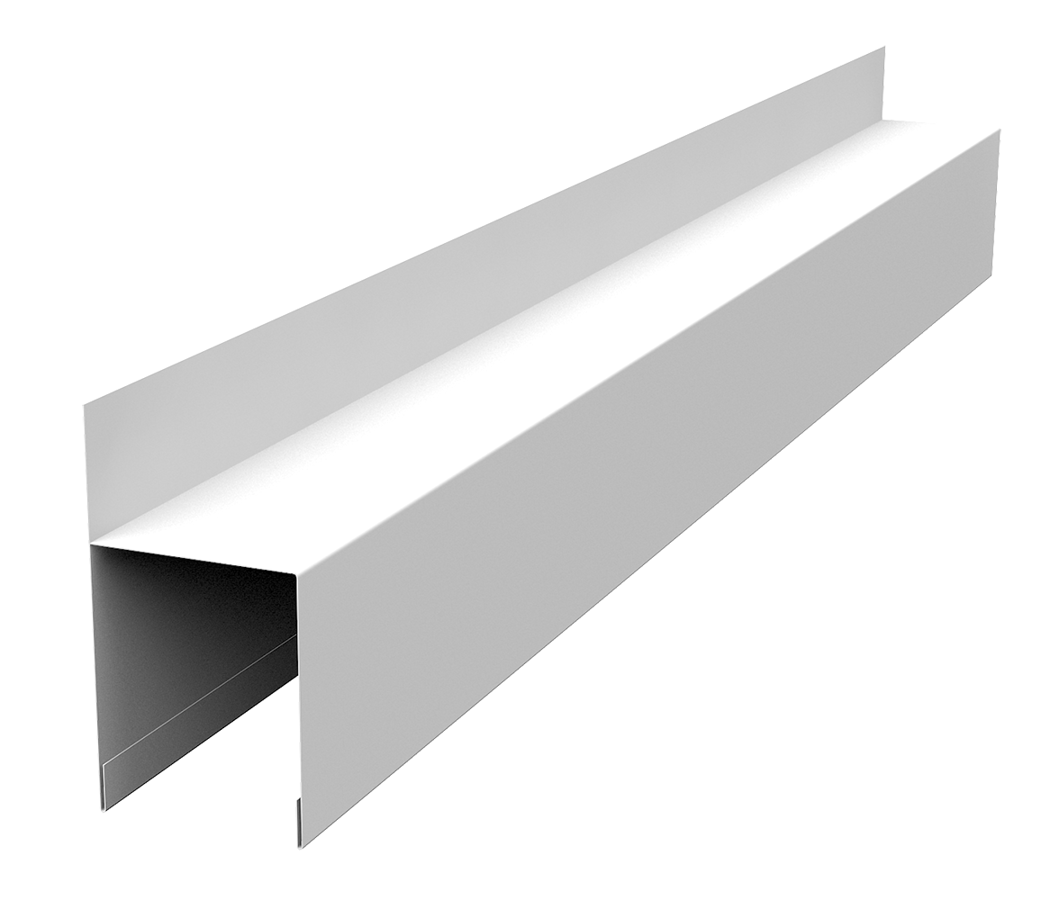 Планка опорная составная внешняя для забора жалюзи Палермо Grand Line 0,45 Drap RAL 9003 сигнальный белый (2м)