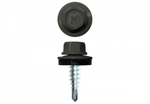 Саморез по металлу Daxmer 4,8х19 (400шт) сверло №2 RAL 7022