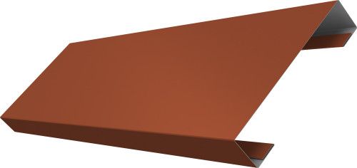 Ламель лицевая 100 забора жалюзи Техас Grand Line 0,45 Drap ТХ RAL 8004 терракота