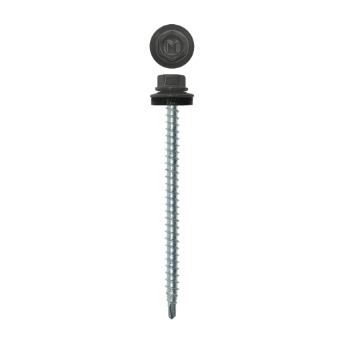 Саморез кровельный Daxmer 4,8х70 (100шт) сверло №1 RAL 7005