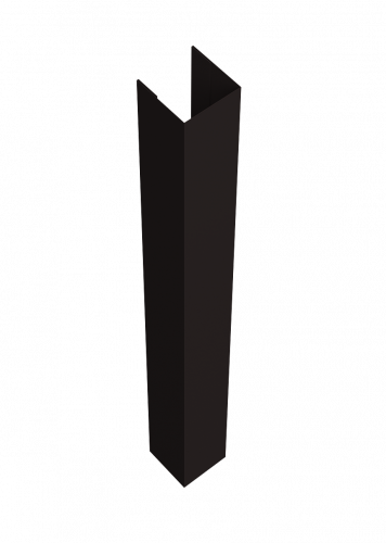 Стойка для забора жалюзи Техас Grand Line для монтажа с крепежным вкладышем 0,45 Drap ТХ дв RAL 9005 черный (2м)