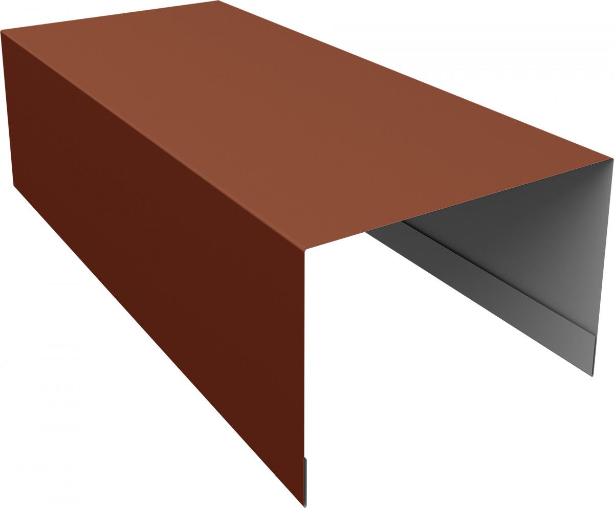Планка боковая для забора из сайдинга ЭкоБрус Grand Line 0,45 Drap ТР RAL 8004 терракота (3м)