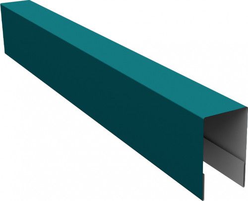 Планка боковая для забора из сайдинга Квадро Брус, Корабельная Доска, ЭкоБрус новый Grand Line 0,45 ПЭ RAL 5021 водная синь (3м)