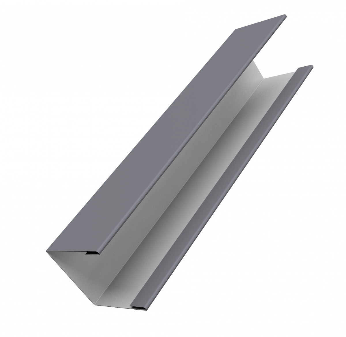 Крышка для забора жалюзи Милан Слим Grand Line 0,45 ПЭ RAL 7004 сигнальный серый (2м)
