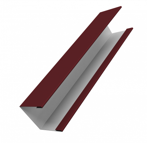 Крышка для забора жалюзи Милан Слим Grand Line 0,5 ПЭ RAL 3005 красное вино (2м)