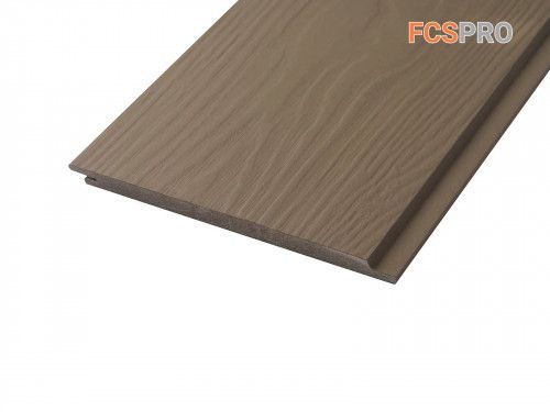 Фиброцементный сайдинг 190х10мм FCSPRO Wood Click F55 кремовая глина (3м)