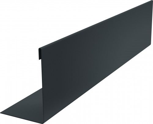 Нащельник 25х35 для забора жалюзи к ламели 125 Техас Grand Line 0,5 Velur RAL 7016 антрацитово-серый (1,8м)