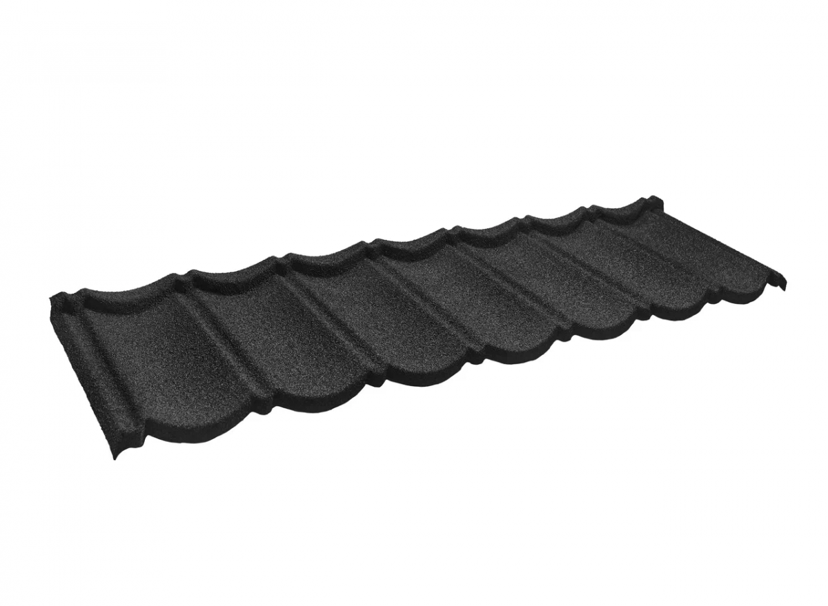 Лист композитной черепицы CM Roof Bond цвет black (черный)