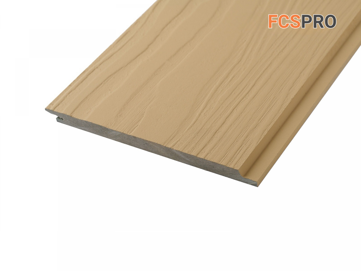 Фиброцементный сайдинг 190х10мм FCSPRO Wood Click F11 золотой песок (3м)