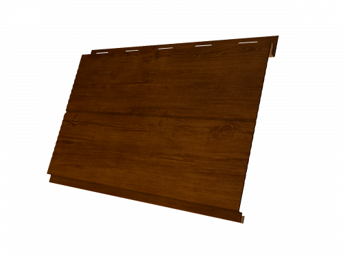 Софит металлический Вертикаль line Grand Line 0,45 Принт Премиум с пленкой Золотой дуб насыщенный Фреш TwinColor