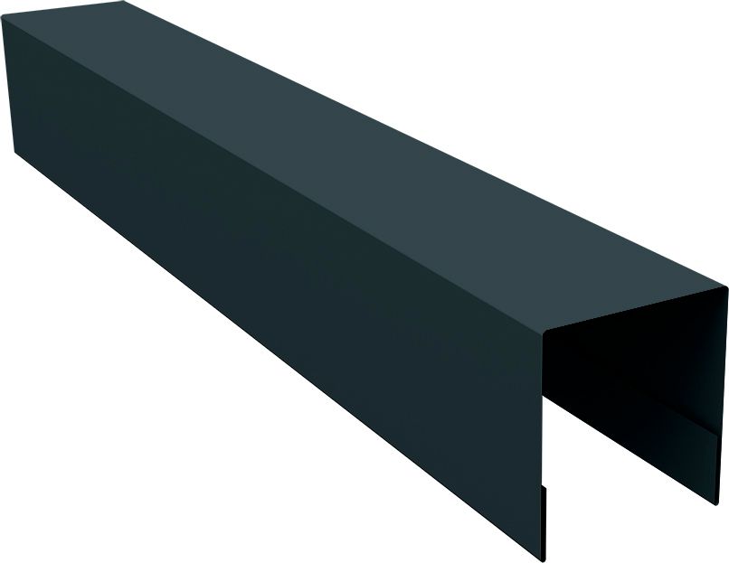 Планка боковая для забора из сайдинга Блок-хаус новый Grand Line 0,5 Velur RAL 7016 антрацитово-серый (2,5м)