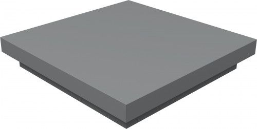 Колпак на столб плоский 1620х620мм 0,45 ПЭ с пленкой RAL 7004 сигнальный серый