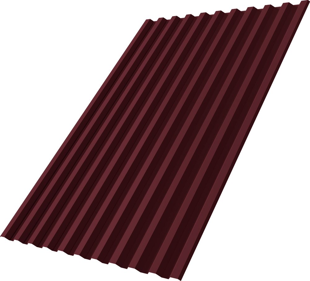 Профнастил С21R Grand Line 0,45 Drap ТХ с пленкой RAL 3005 красное вино