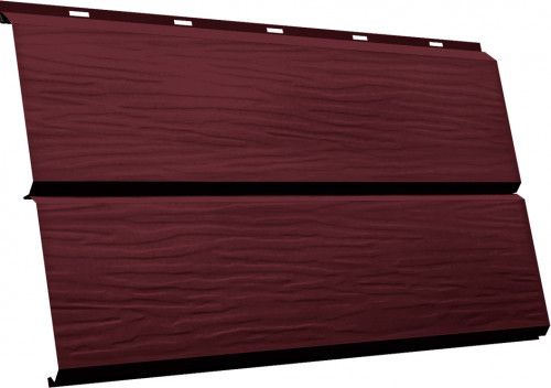 ЭкоБрус 3D Grand Line 0,45 ПЭ слим с пленкой RAL 3005 красное вино