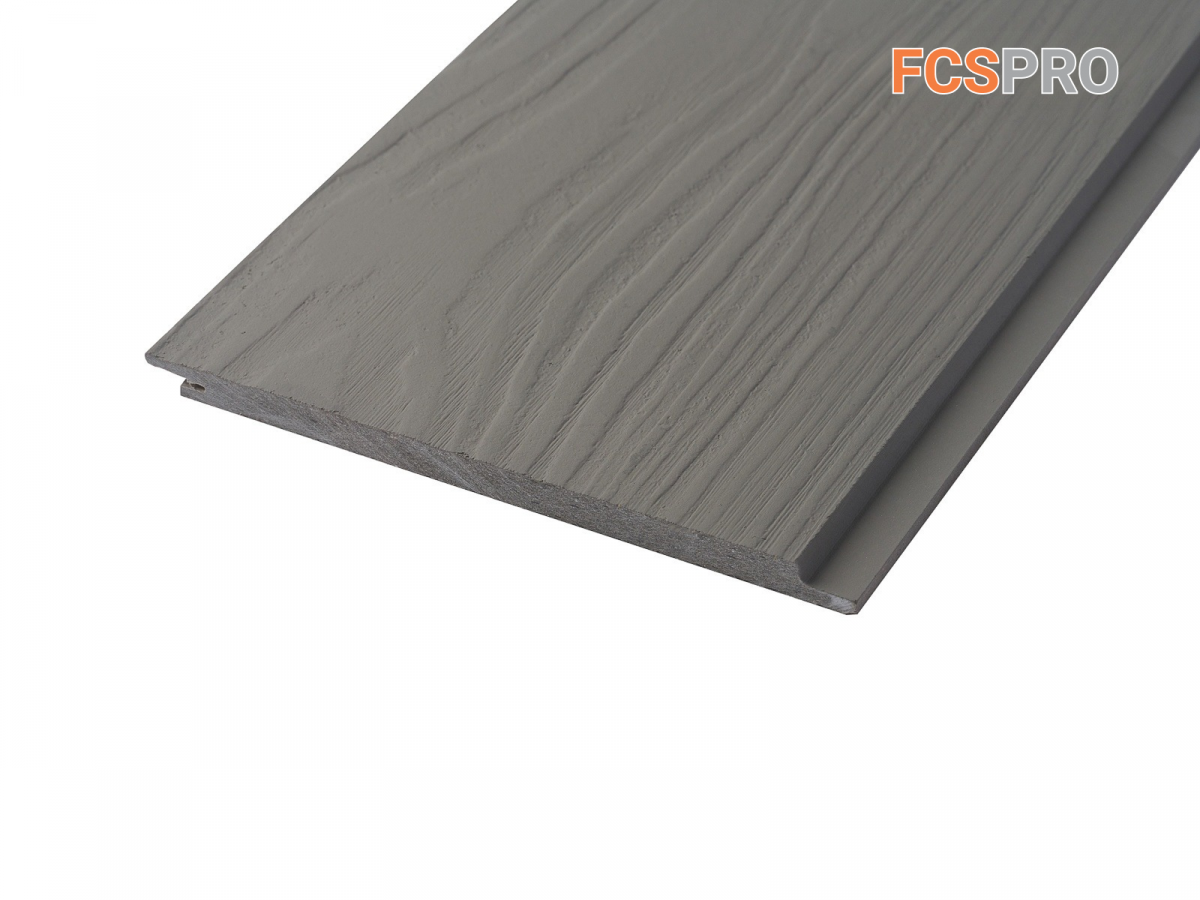 Фиброцементный сайдинг 190х10мм FCSPRO Wood Click F56 прохладный минерал (3м)
