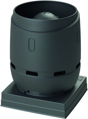 Выход вентиляционный Vilpe Flow 400S 2XL с основанием 724x724 черный