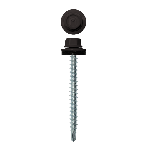 Саморез кровельный Daxmer 4,8х50 (150шт) сверло №1 RAL 8019