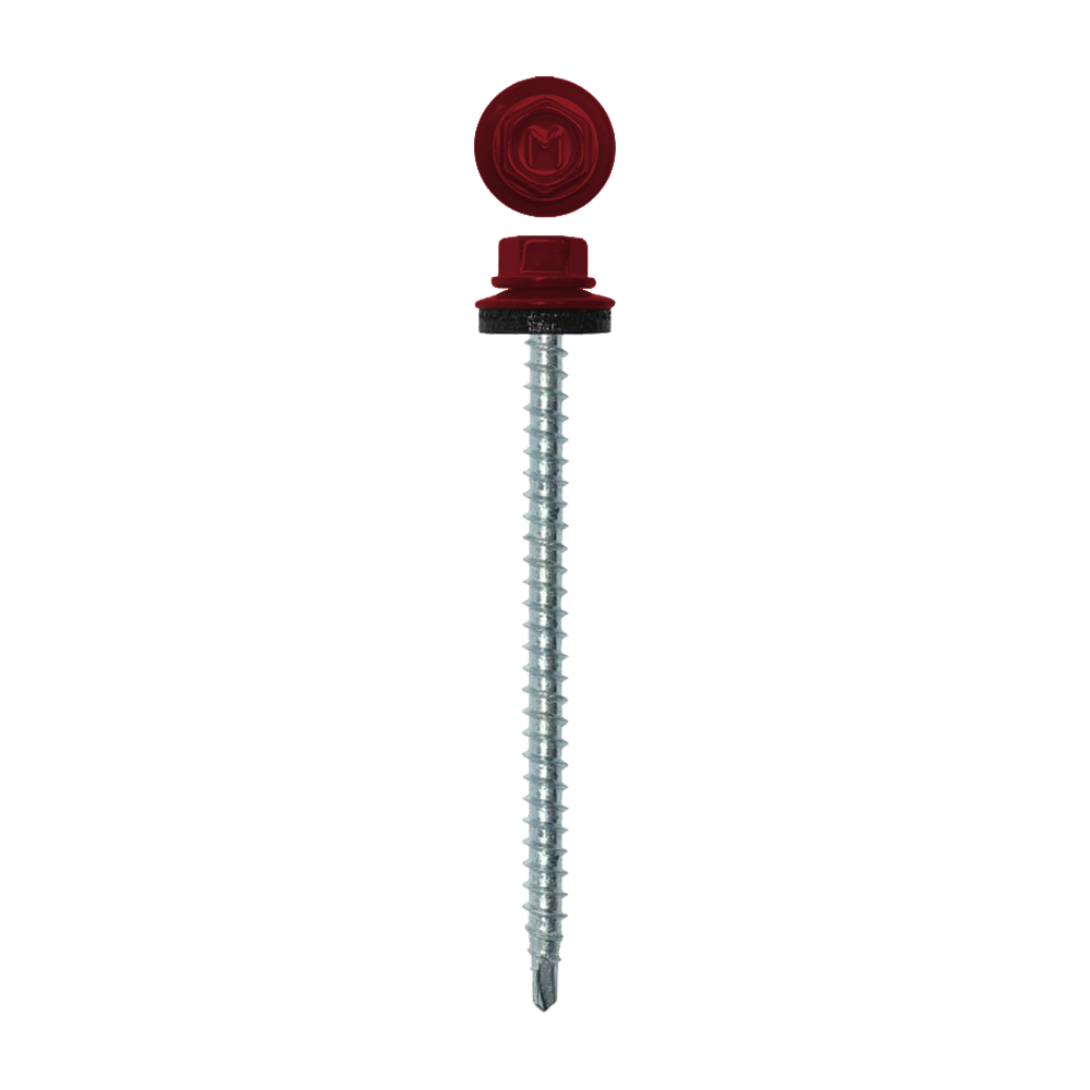 Саморез кровельный Daxmer 4,8х80 (100шт) сверло №1 RAL 3003