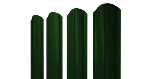 Штакетник Круглый фигурный Grand Line 0,45 Drap RAL 6005 зеленый мох